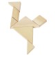 Classic Wooden Tangram Puzzle with Storage Bag