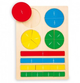 Montessori Wooden Fraction Calculator Learning Board - View 1