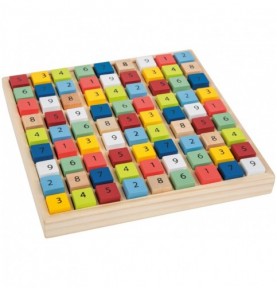 Wooden Sudoku Puzzle Board - Detailed view - Montessori toy