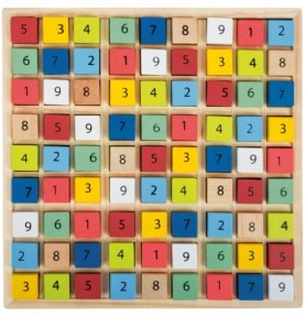 Wooden Sudoku Puzzle Board - Overview of Montessori learning set