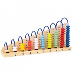 Wooden Horizontal Abacus - Addition & Subtraction - Montessori Educational Toy