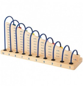 Wooden Horizontal Abacus - Addition & Subtraction - Detailed view - Montessori toy