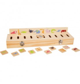 Wooden Image Sorting & Classification Box - Close-up details of natural materials