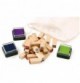 Wooden Alphabet Letter Stamps Set with Ink Pads