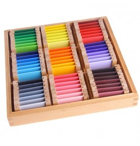 Montessori Colour Tablets Box - 63 Shades Chromatic Set - Wooden Educational Toy