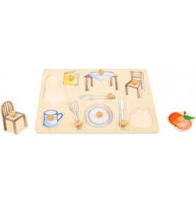 Toddler Wooden Inset Peg Puzzle - Learning Themes - Product in use view 18