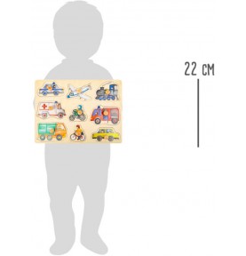 Toddler Wooden Inset Peg Puzzle - Learning Themes - Product in use view 24
