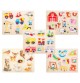 Toddler Wooden Inset Peg Puzzle - Learning Themes
