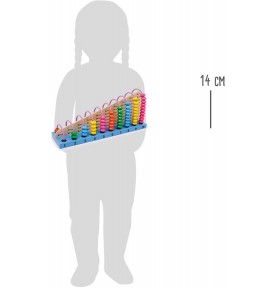 Wooden Horizontal Abacus - Addition & Subtraction - Close-up details of natural materials