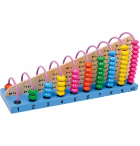 Wooden Horizontal Abacus - Addition & Subtraction - Overview of Montessori learning set