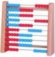 Compact Wooden Counting Abacus - 100 Beads Red & Blue
