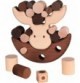 Wooden Balancing Moose Game with Stacking Logs