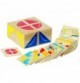 Wooden 4-Cube Pattern Matching Puzzle with Challenge Cards