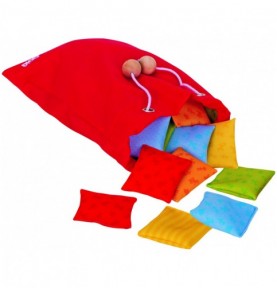 Sensory Tactile Matching Cushions Set with Drawstring Bag - Montessori Wooden Educational Toy