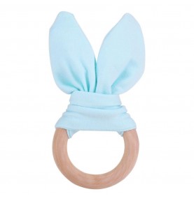 Montessori teething ring - Bunny Ears - Close-up details of natural materials