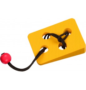 Pocket Wooden Brain Teaser Puzzle - Close-up details of natural materials