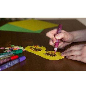Glitter pencil - 6 Glitter Glue - Overview of Montessori learning set