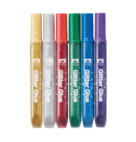 Glitter pencil - 6 Glitter Glue - Montessori Wooden Educational Toy