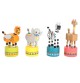 Jungle Animals Wakouwa Wooden Push Toy