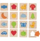 Wooden Tactile Shape Memory & Matching Game with Bag