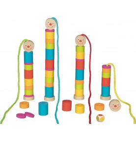 Wooden Caterpillar Threading & Lacing Game - Montessori Educational Toy