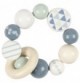 Scandinavian Grey & White Wooden Star Baby Teething Toy