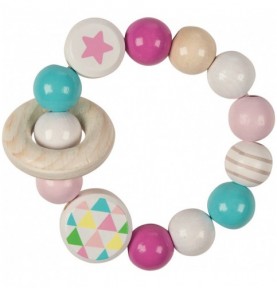 Scandinavian Wooden Baby Rattle & Teether - Montessori Educational Toy