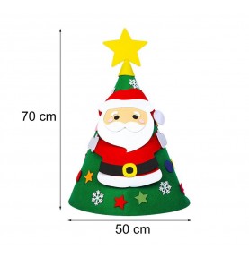 Montessori Felt Christmas Tree with Ornaments - Sensory learning and motor skills details