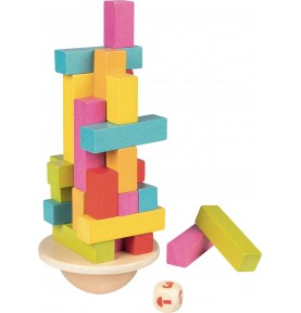 Wooden Wobble Stacking Tower - Dancing Disc Game - Montessori Educational Toy