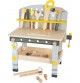 Compact Wooden Tool Workbench - Grey & Yellow