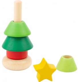 Festive Wooden Animal Stacking Ring Toy - Overview of Montessori learning set