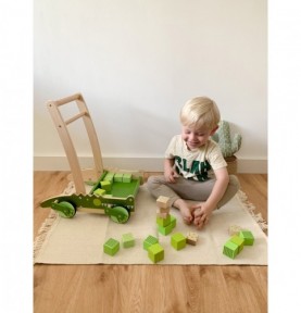 Wooden Crocodile Push Walker with Snapping Jaws - Product in use view 10