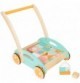 Pastel Wooden Baby Push Walker with 34 Blocks