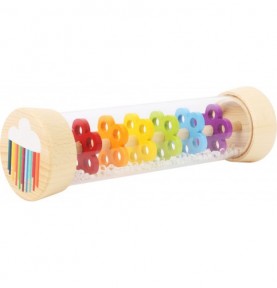 Rainbow Cascade Rainmaker Rainstick Toy - Montessori Wooden Educational Toy