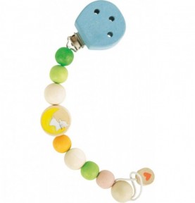 Wooden Sheep Dummy Clip & Soother Chain - Montessori Educational Toy