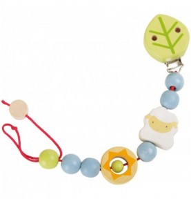 Wooden Lamb Pacifier Clip & Teething Chain - Montessori Educational Toy