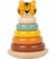 Wooden Safari Tiger Stacking Ring Tower