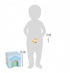 Pastel Wooden Animal Stacking Houses & Figures - Product in use view 9