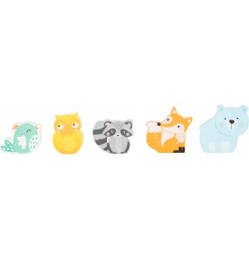 Pastel Wooden Animal Stacking Houses & Figures - Product in use view 7