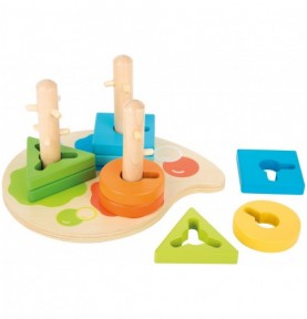 Logisteck 8-Column Wooden Colour Stacking Peg Base - View 1