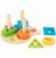 Logisteck 8-Column Wooden Colour Stacking Peg Base