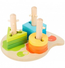 Logisteck 8-Column Wooden Colour Stacking Peg Base - View 2
