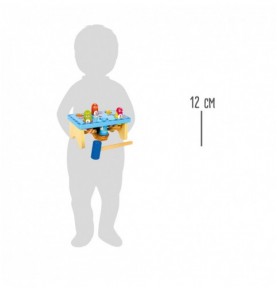 Wooden Peek-a-Boo Bird Pounding Bench Toy - Sensory learning and motor skills details