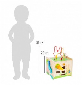 Rabbit Wooden Activity Cube & Stool - Product in use view 9