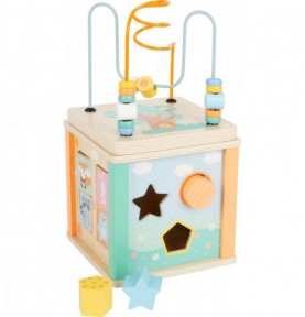 Pastel Wooden Activity Cube - Montessori Educational Toy