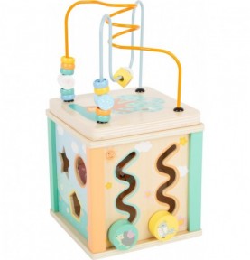 Pastel Wooden Activity Cube - Overview of Montessori learning set