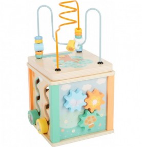 Pastel Wooden Activity Cube - Sensory learning and motor skills details