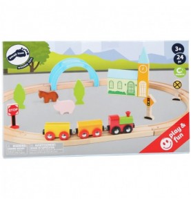 Wooden Village Railway & Train Set - Product in use view 6