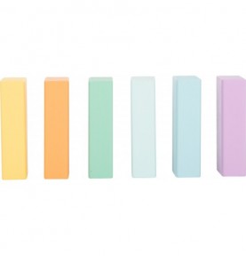 Pastel Wooden Building Blocks - 50 Pieces - Close-up details of natural materials