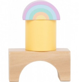 Pastel Wooden Building Blocks - 50 Pieces - Product in use view 6